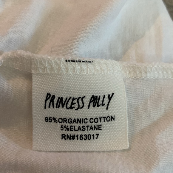 Princess Polly size 6 cropped ruched white top. {199} - Picture 4 of 8